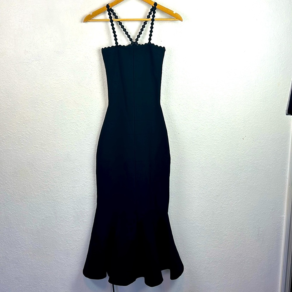 Perfect VICTORIA BECKHAM Openwork knit midi dress size small